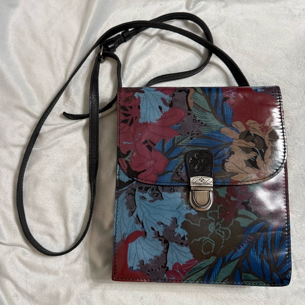 Patricia Nash Leather Floral Crossbody Bag